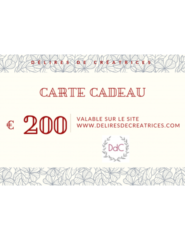 Carte Cadeau - 200 euros